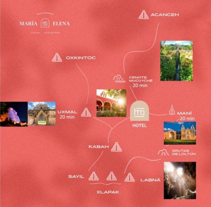 Hacienda Maria Elena Yucatan Hotel Ticul Eksteriør billede